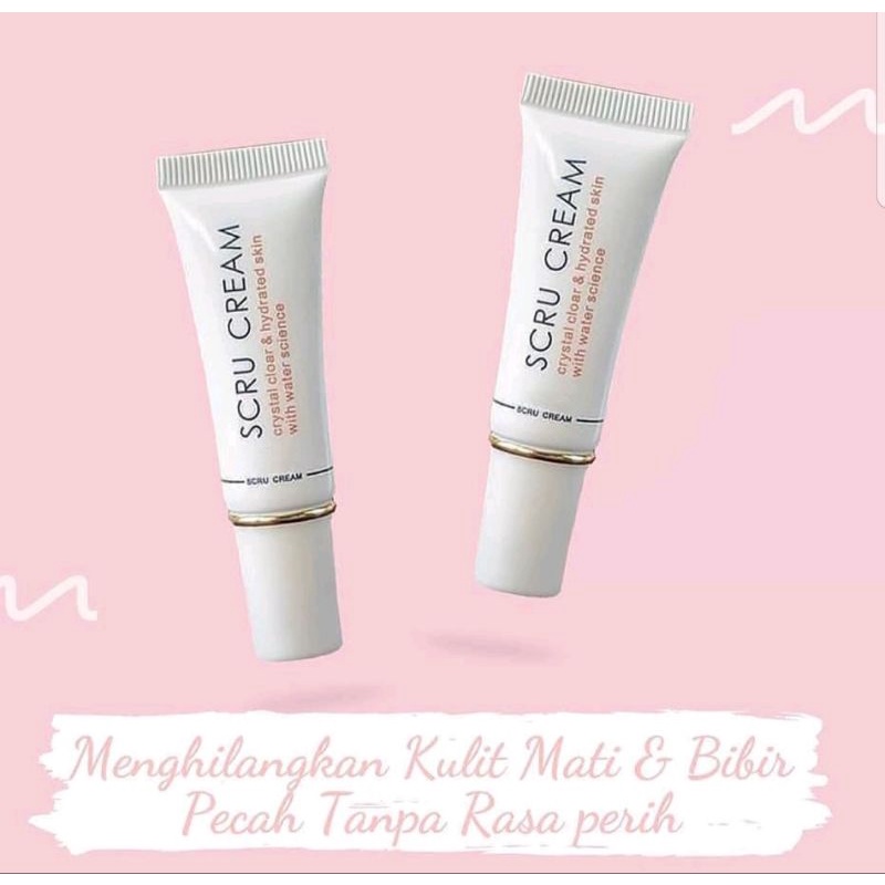 Scru Cream Lip Scrub Pelembab Bibir Anti Kering 100% Original Murah / Pelembab Bibir Kering dan Bibir Pecah-Pecah / Lip Exfoliating Gel / Cream Pelembab Bibir / Gel Pelembab Bibir / Krim Melembabkan Bibir Kering / Krim Atasi Bibir Pecah-Pecah / Krim Bibir