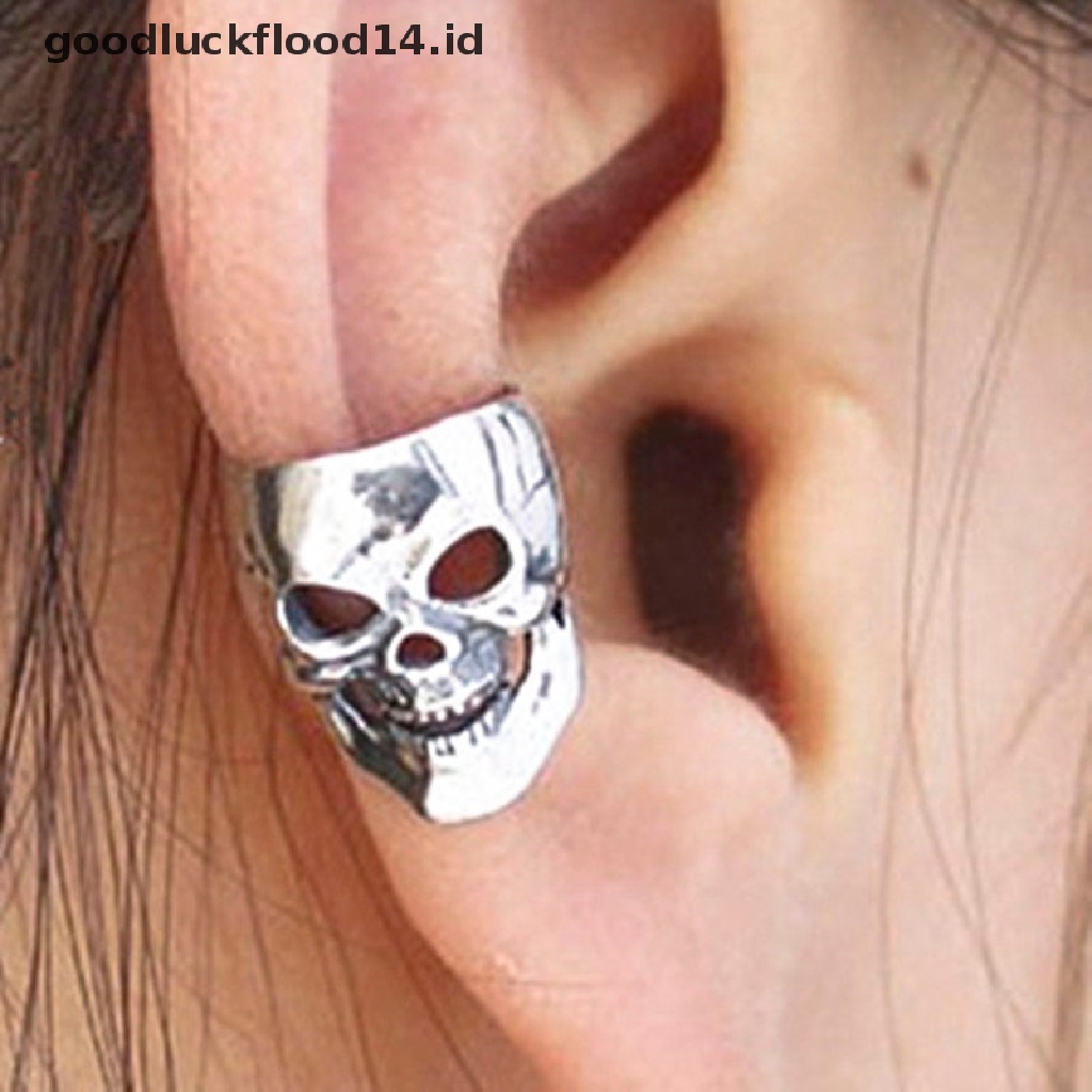 1 / 2 / 4 pcs Anting Klip Tanpa Tindik Desain Tengkorak Gaya Gothic Punk Vintage