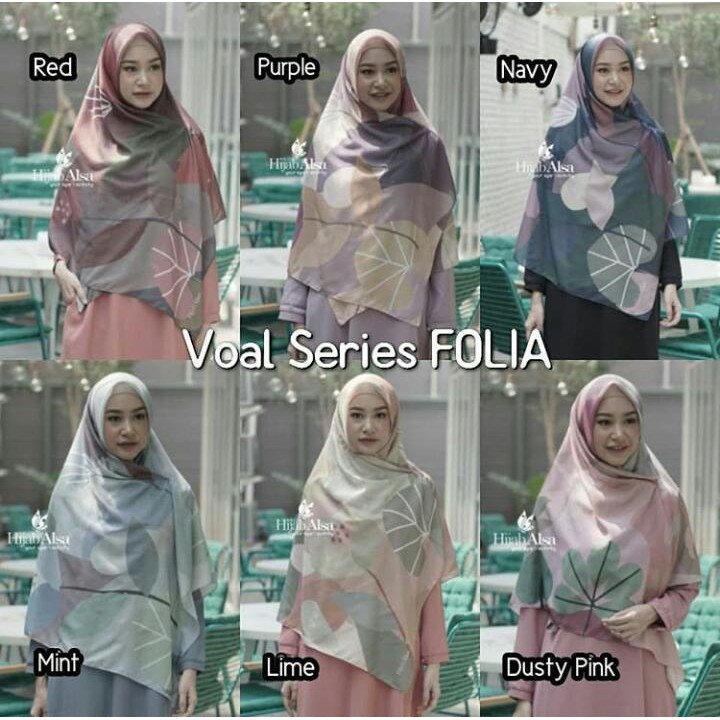 Voal Folia Segi Empat by Hijab Alsa