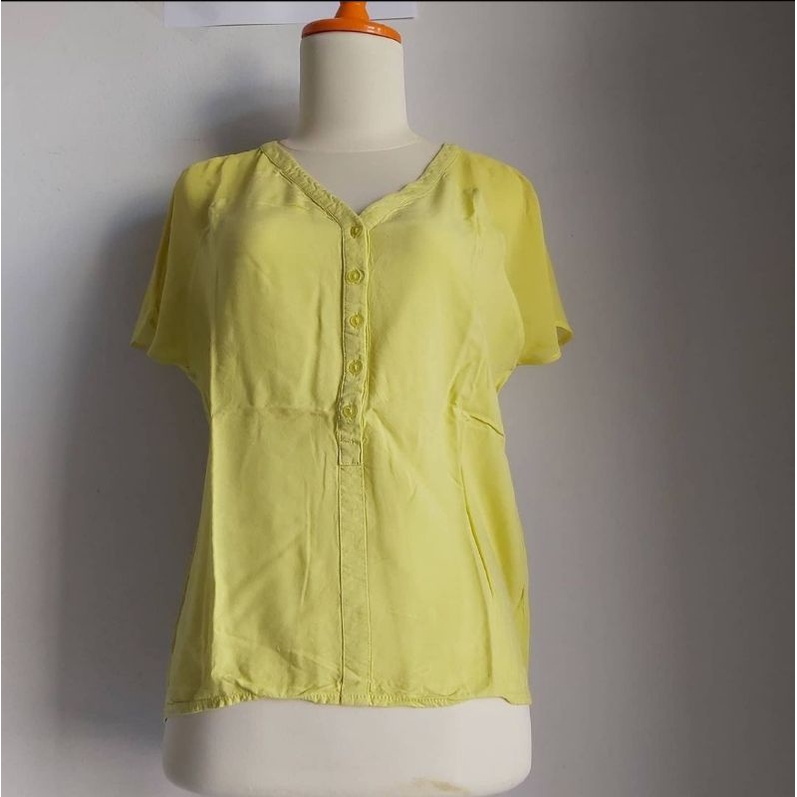 bosini yellow top woman blouse/kemeja