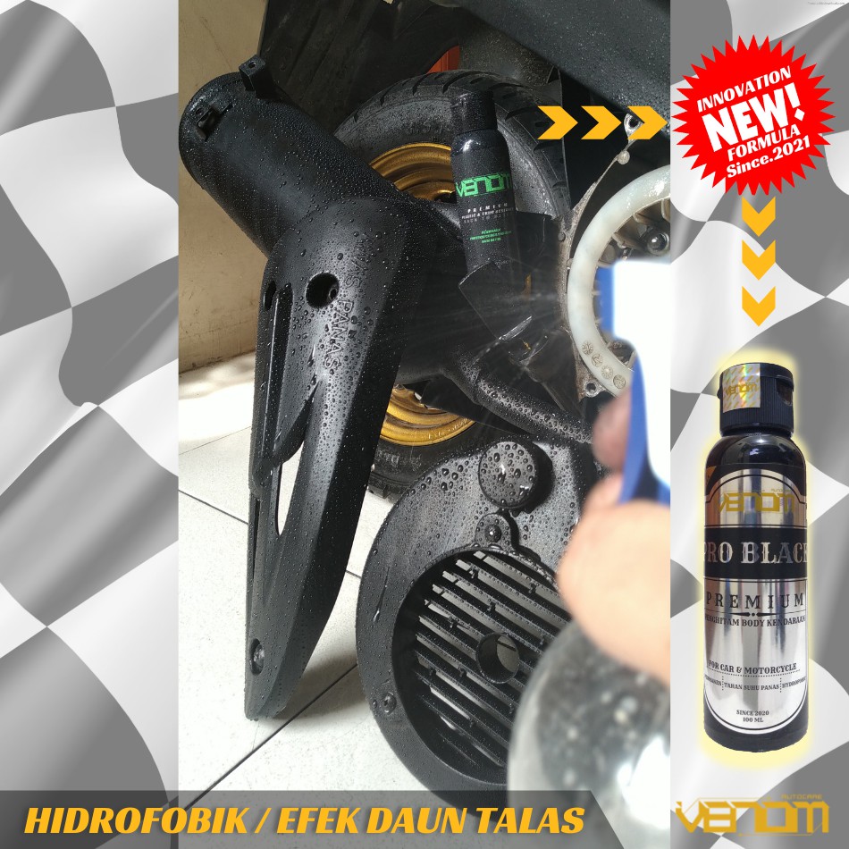 1 liter Penghitam Body Motor Permanen Penghitam Body Motor Penghitam Dashboard  Trim Restorer Black to Black