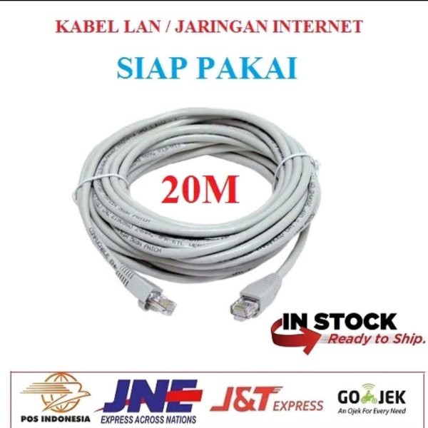Kabel LAN 20 Meter Cat5E 20Meter UTP Cable 20 M Network 20 Meter