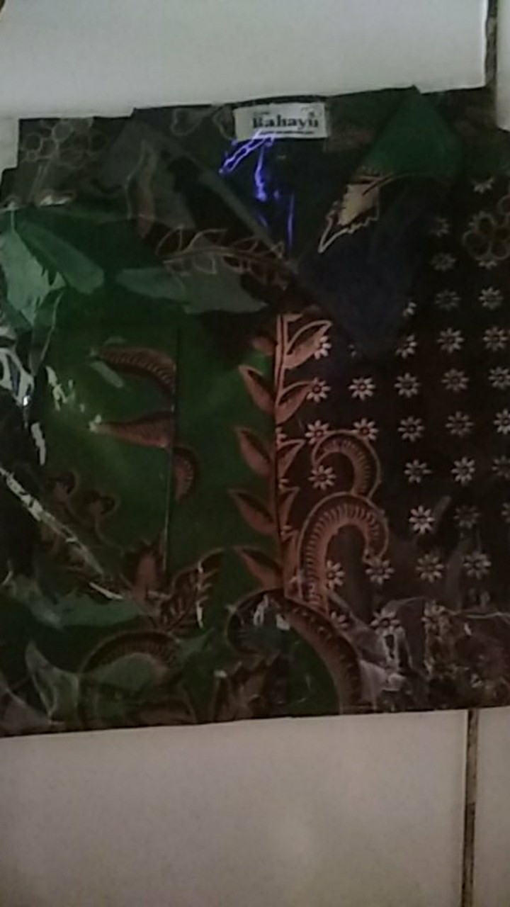 Proboseto Hijau Kemeja Batik Pria Full Furing Bahan Katun Primisima