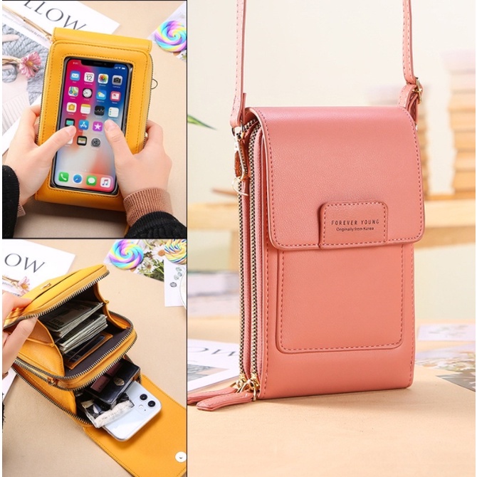 Tas Selempang Wanita Dompet Cewek Bahan Kulit PU Leather Premium FY03