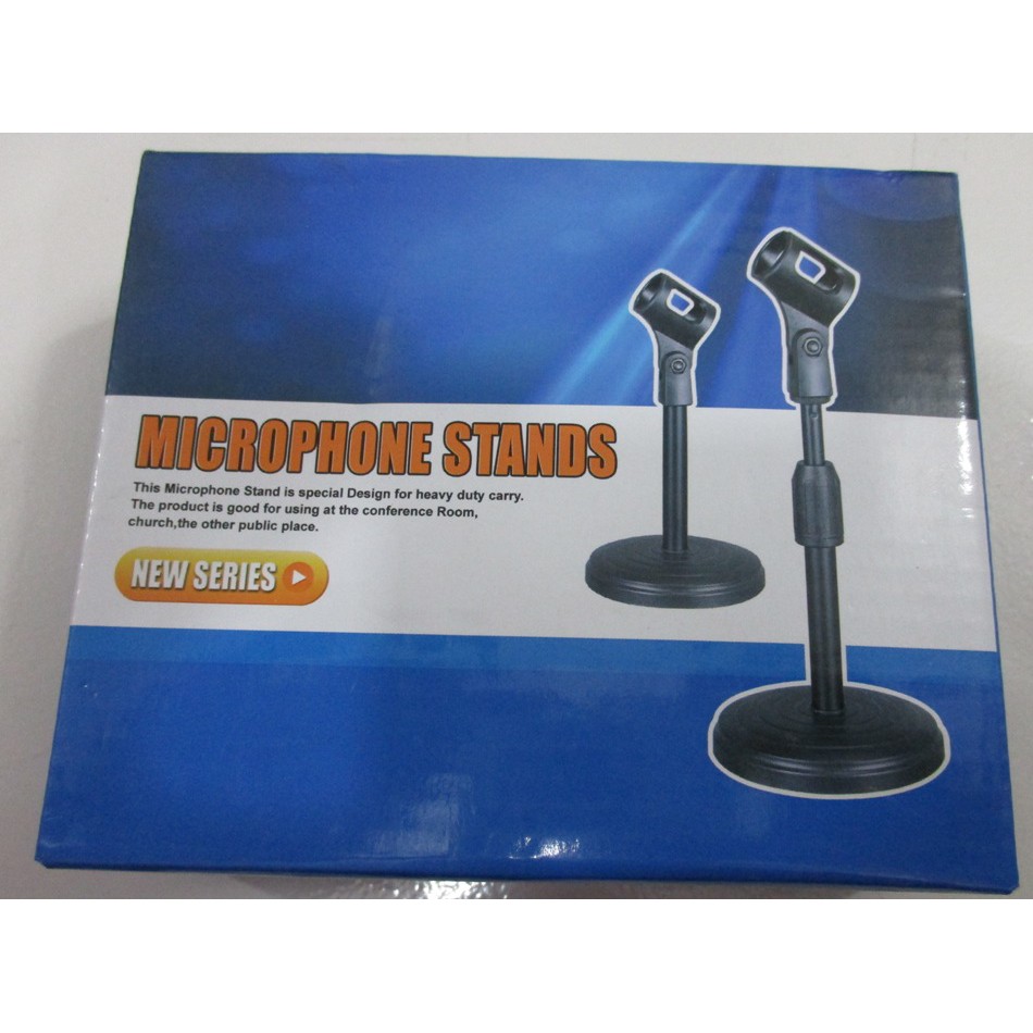 Stand Mic Meja/Microphone Stand Mic Podium  Praktis Mantap Dudukan Besi