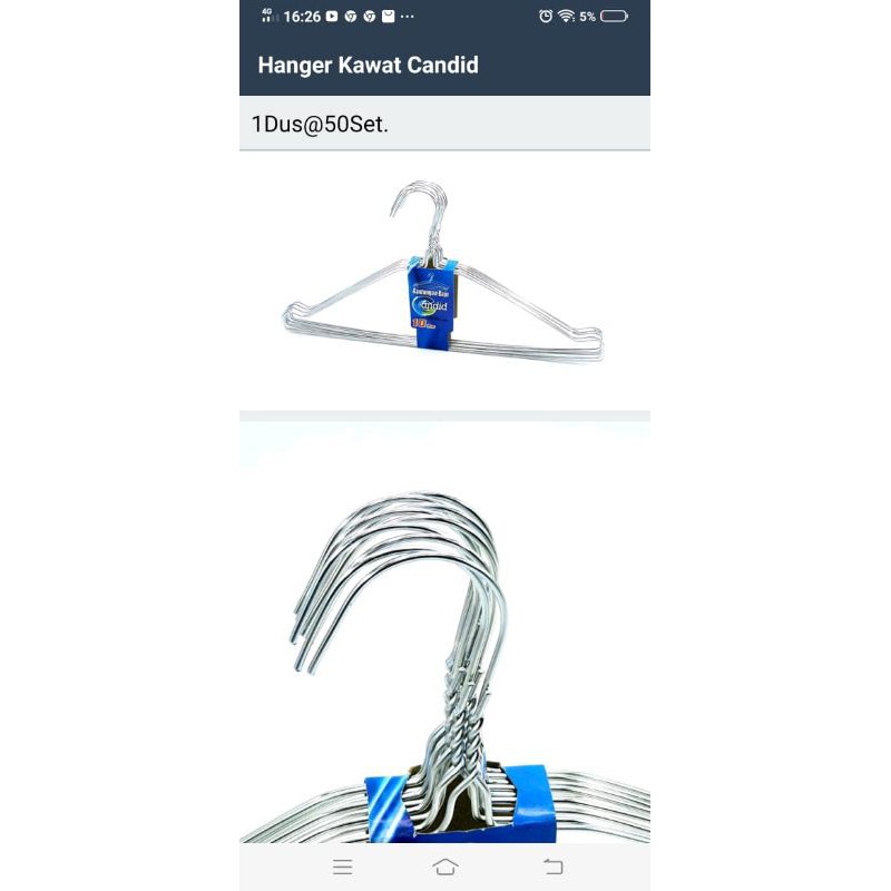 20 pcs hanger kawat besi