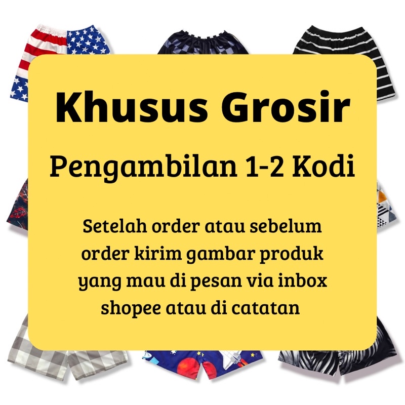 Khusus Grosir 1 Kodi (20 Pcs) | Boxer Motif Best Seller | Boxer Pria