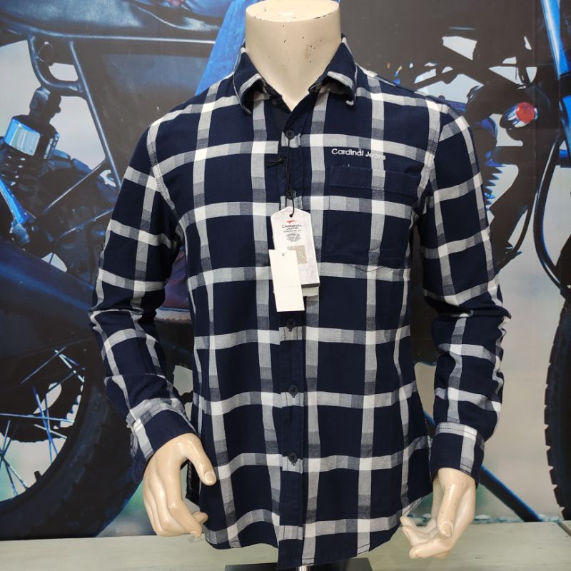 KEMEJA PANJANG KOTAK-KOTAK CARDINAL JEANS