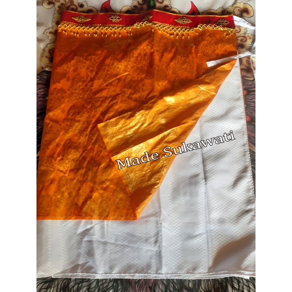 Kain Wastra bali 200cm x 120cm lapis 2 variasi hiasan sabuk manik mote