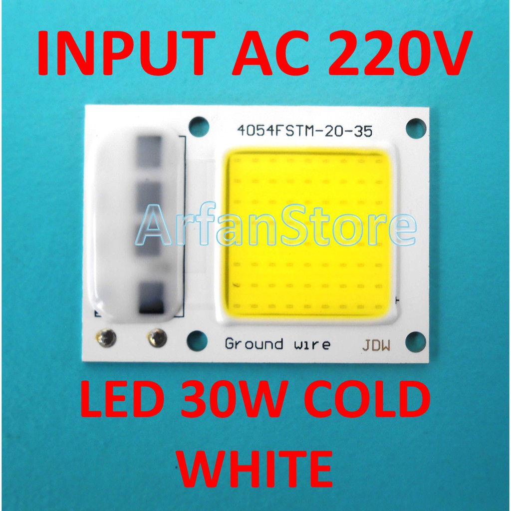 Input AC 220V High Power LED 30W Cold White HPL Putih Tanpa Driver