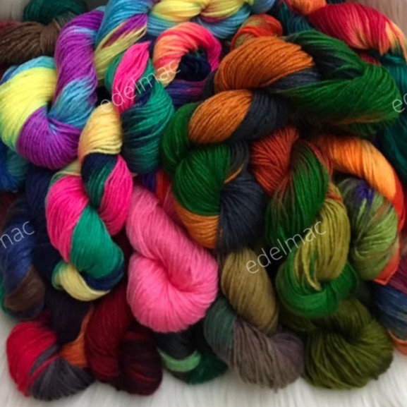 Mix Colorful Tali Benang Rajut Akrilik Woven Knit Yarn Weaving Part I