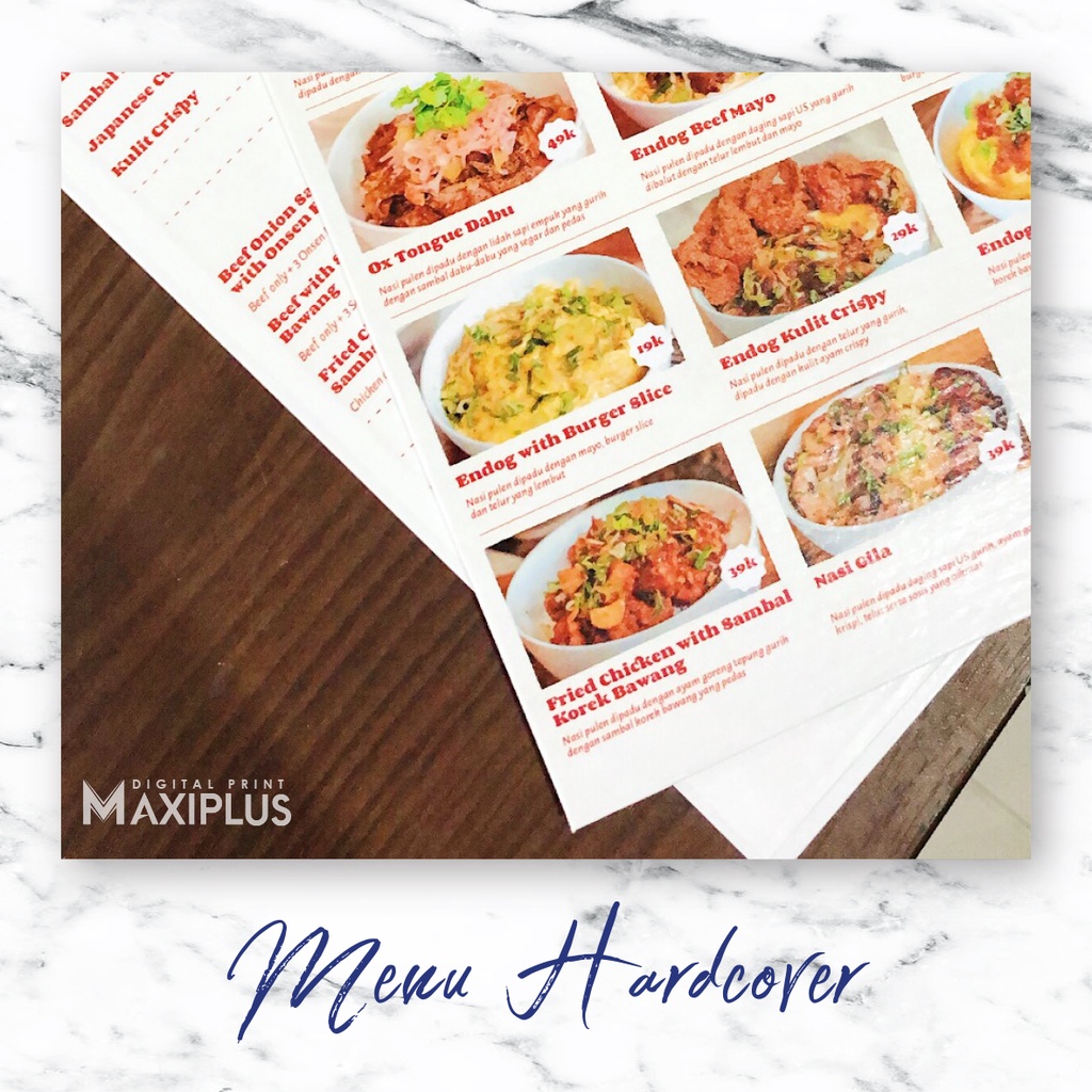 

Menu Hardcover/ Simple menu/ / Cetak menu