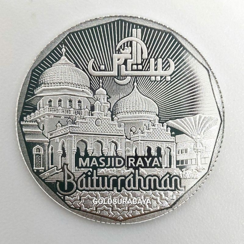 Koin Perak 1 Dirham Aceh Mirror 2.975 gr Silver not antam wakala imn sala nubex alfath nadir