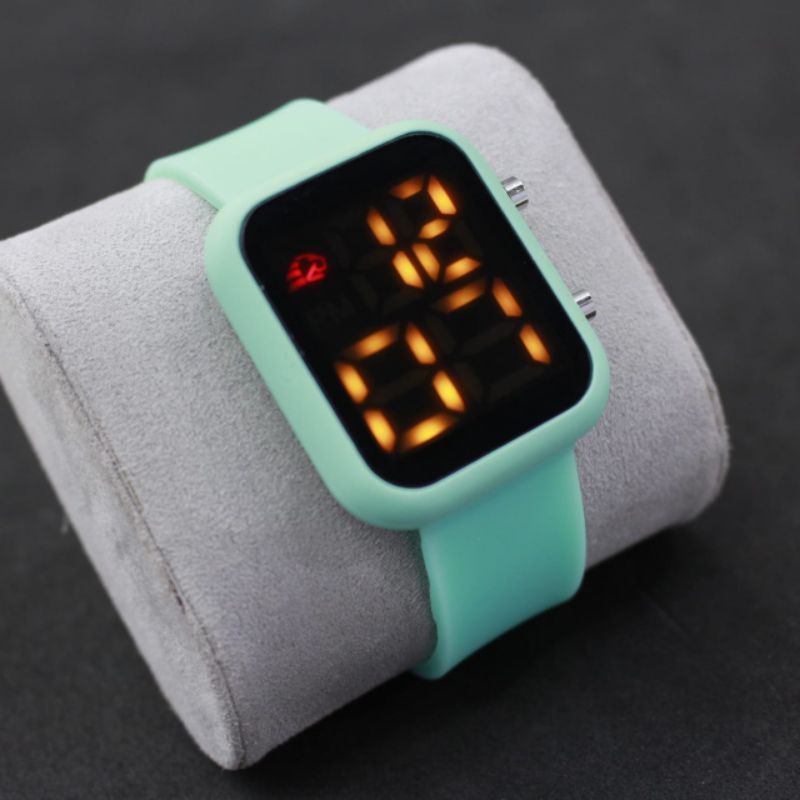 JAM TANGAN WANITA LED WATCH DIGITAL RUBBER STRAP BARU