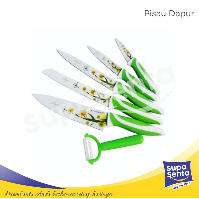 Pisau Set Ceramic 6 Pcs KItchen King