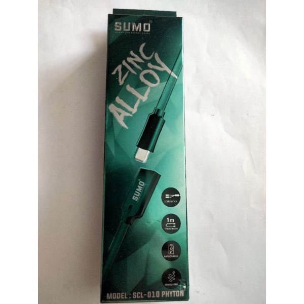 KABEL DATA IPHONE SUMO ZINC ALLOY IPHONE LIGHTNING FAST CHARGING