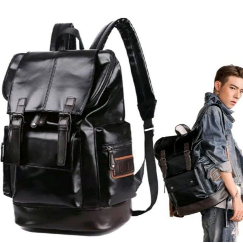 Tas Ransel punggung pria 2in1 Waistbag pria, Ransel kulit HDN distro bandung