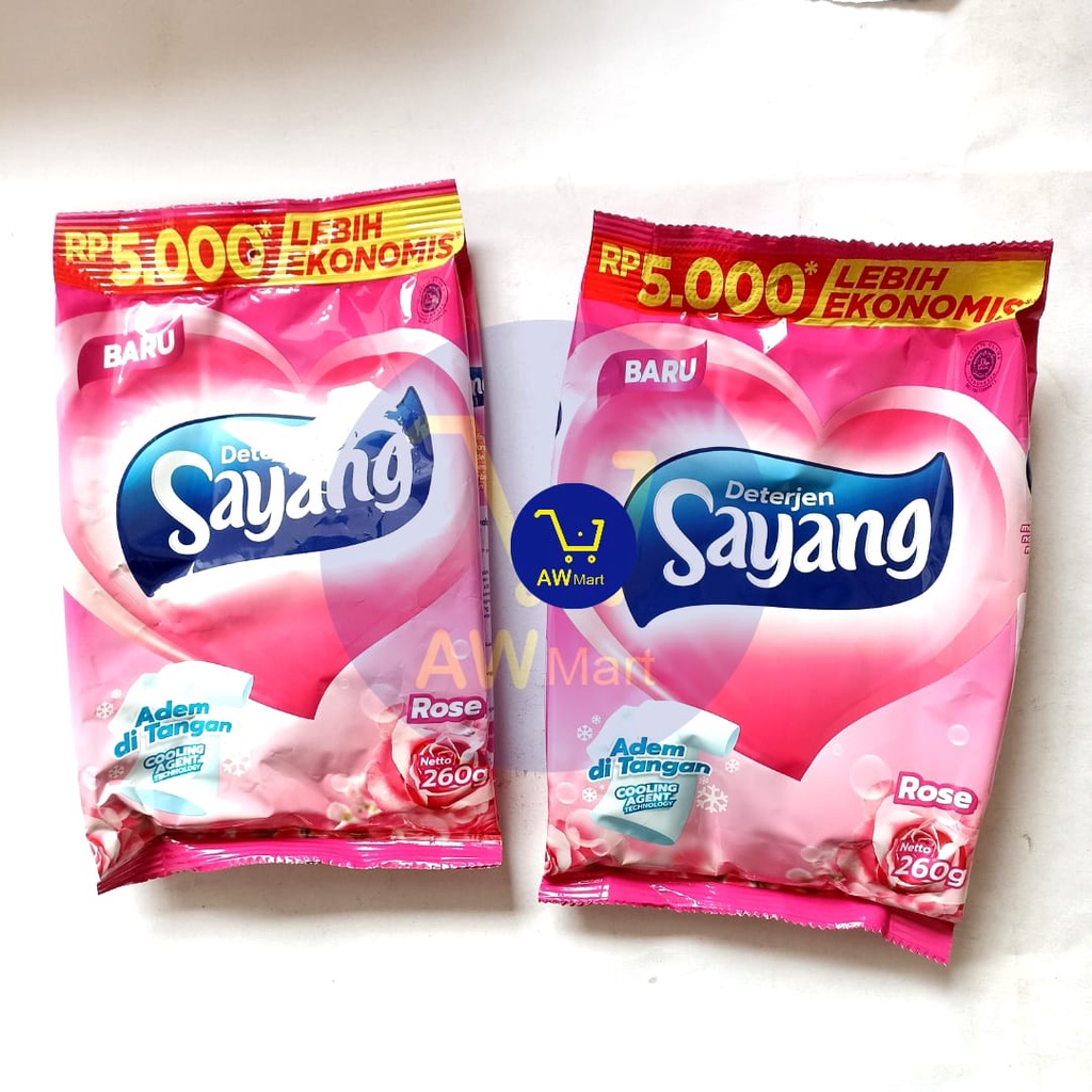 DETERGEN SAYANG BUBUK 260 GRAM ECER RP.5000 - DETERJEN SAYANG BUBUK