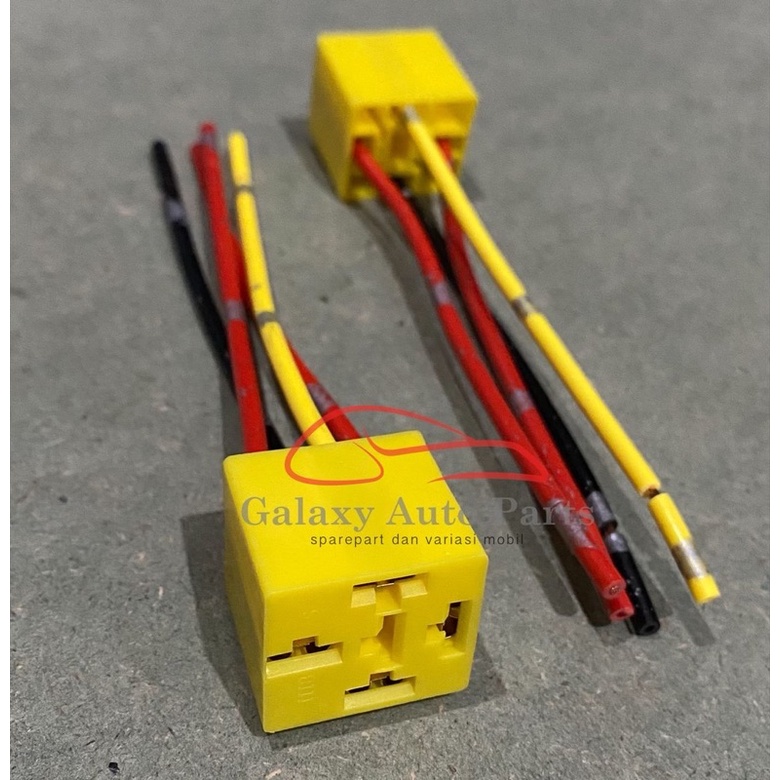 Soket relay 4 kaki kabel mobil motor universal plastik pvc