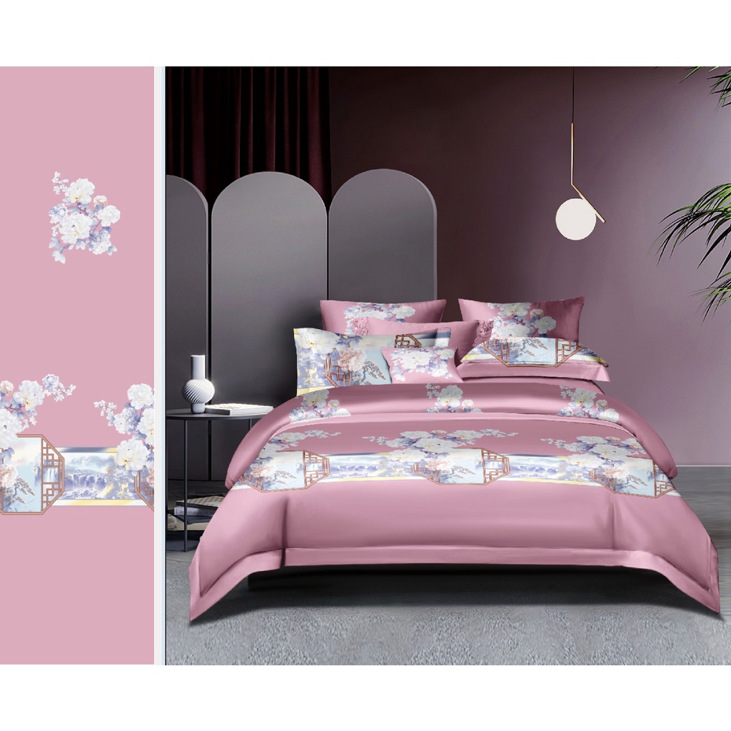 Kain Sprei Katun Jepang Jasmine Pink