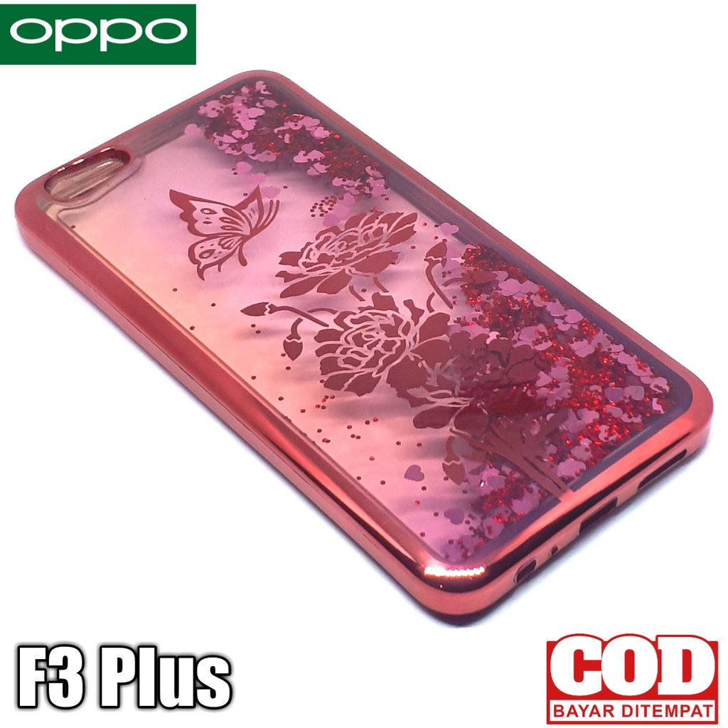 case water gliter shinning chroom for oppo f3 plus