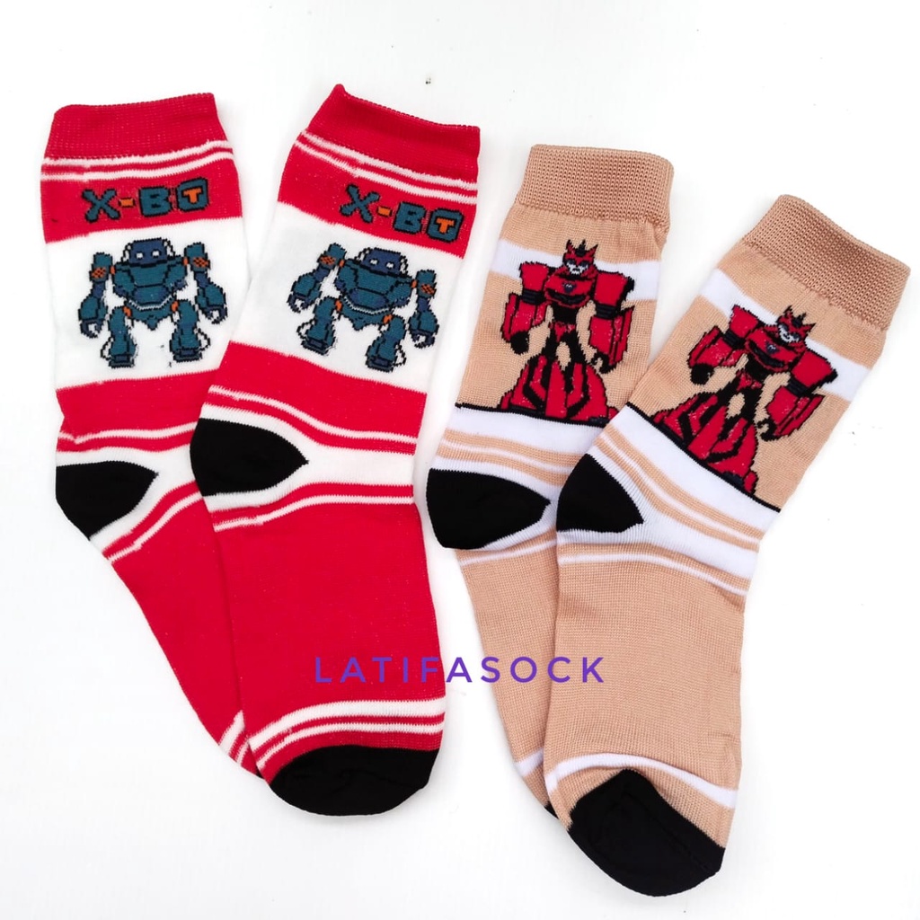 Kaos Kaki Anak Motif Karakter Model Non Jempol Paket 1 LUSIN