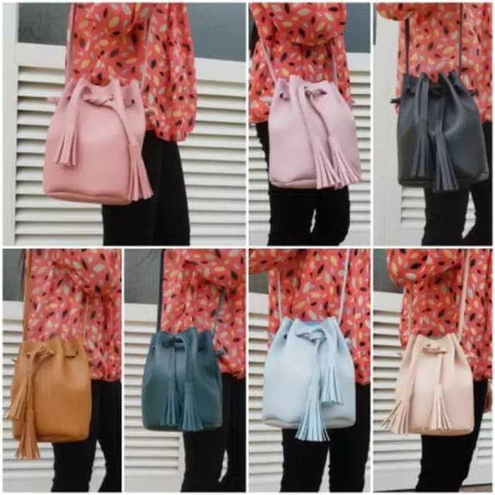 PNN1333 Tas Serut Stud Kepang Florence bag Miniso Selempang Sling