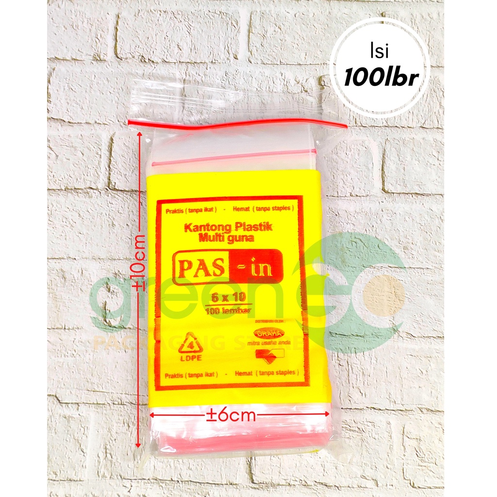 PLASTIK KLIP 6X10 ISI 100LBR BENING PLASTIK ZIPLOCK ZIPPER OBAT PLASTIK KLIP OBAT KECIL PLASTIK KLIP
