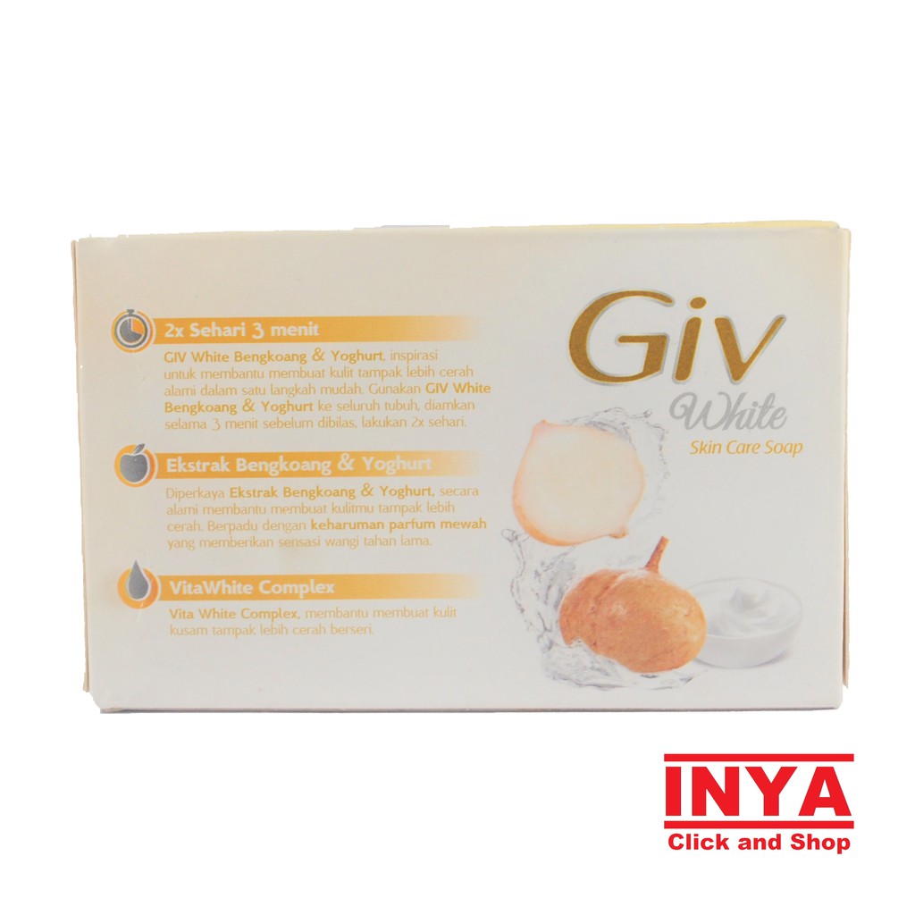 GIV BENGKOANG &amp; YOGHURT WHITE SKIN CARE SOAP 76gr - Sabun Batang