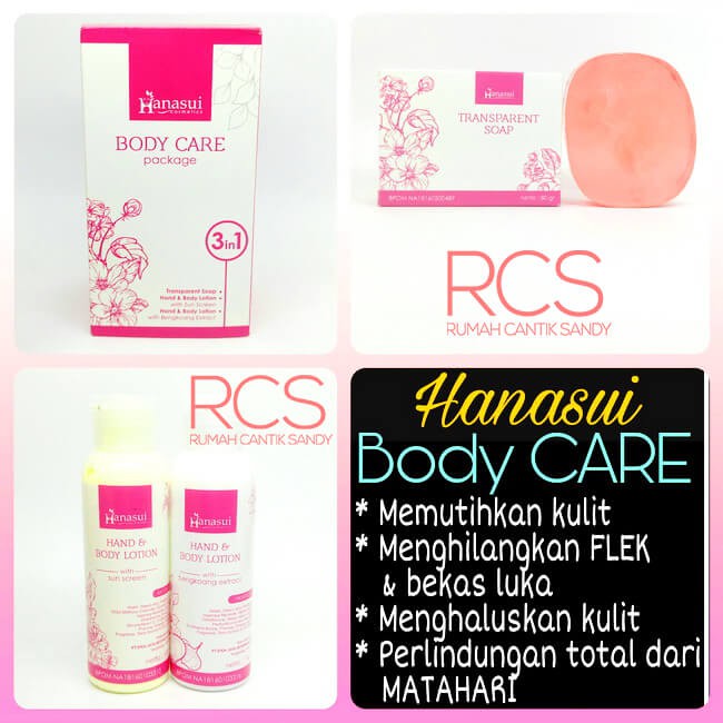 [BPOM] Hanasui Body Care 3in1~ Paket Lotion Hanasui ~ Memutihkan KULIT