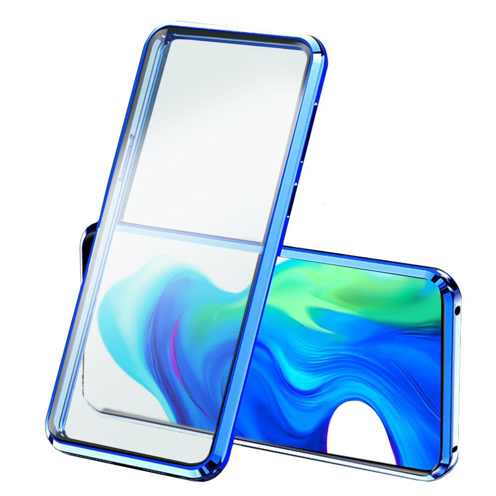 Huawei Y9 2019 Magnetic Case Metal Glass Back Cover 2 in 1 Casing