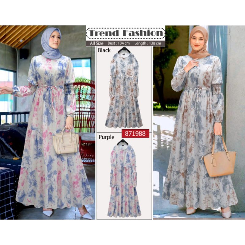 gamis extu/gamis tie dye/gamis rayon/gamis tangan ratu