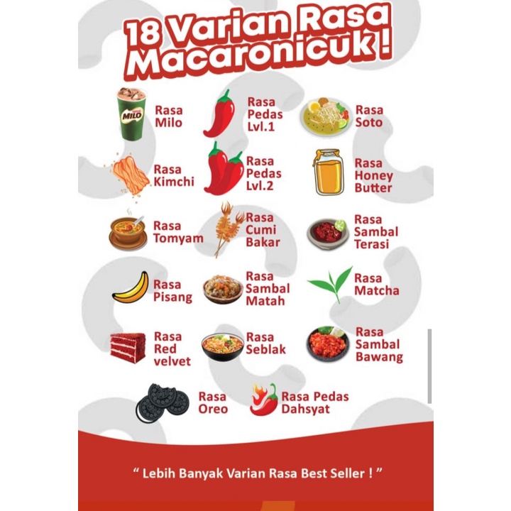 Makaroni Pedas Gurih Tidak Berminyak Kemasan 100 Gram