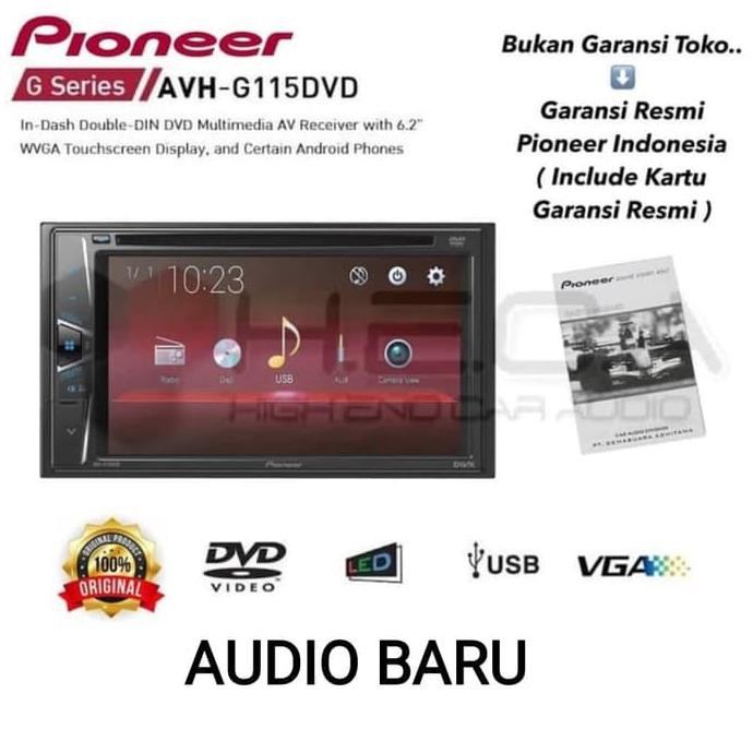 READY PIONEER AVH-G115DVD / AVHG115 / AVHG115DVD AVH115DVD (GARANSI RESMI)