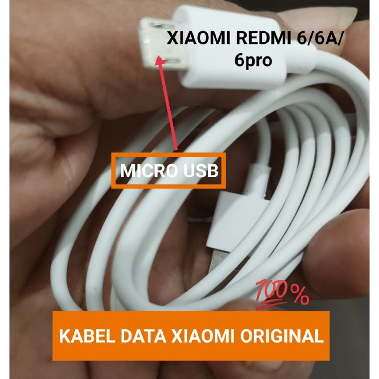 KABEL DATA XIAOMI REDMI 6/6A/6pro ORIGINAL 100%