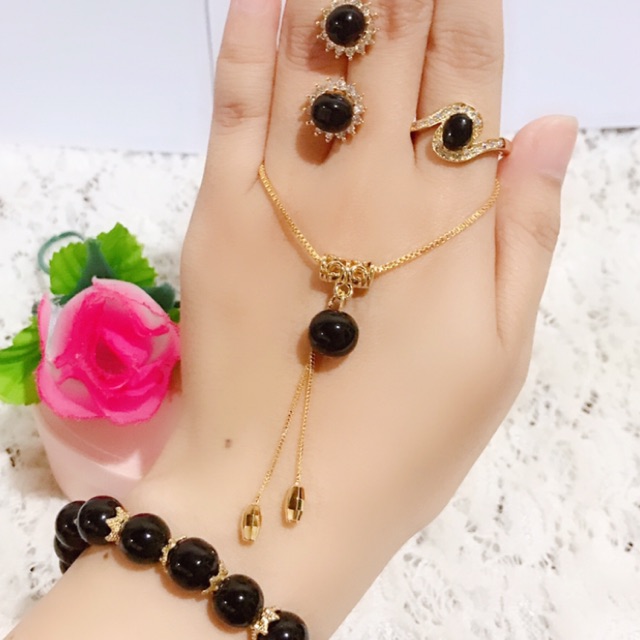 set giok asli permata giok hitam 88
