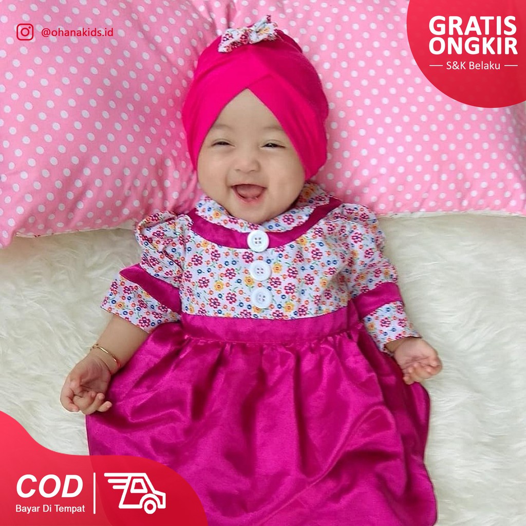 Gamis Bayi  Perempuan Baju  Muslim  Anak Perempuan 