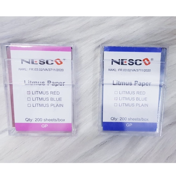 KERTAS LITMUS NESCO MERAH DAN BIRU