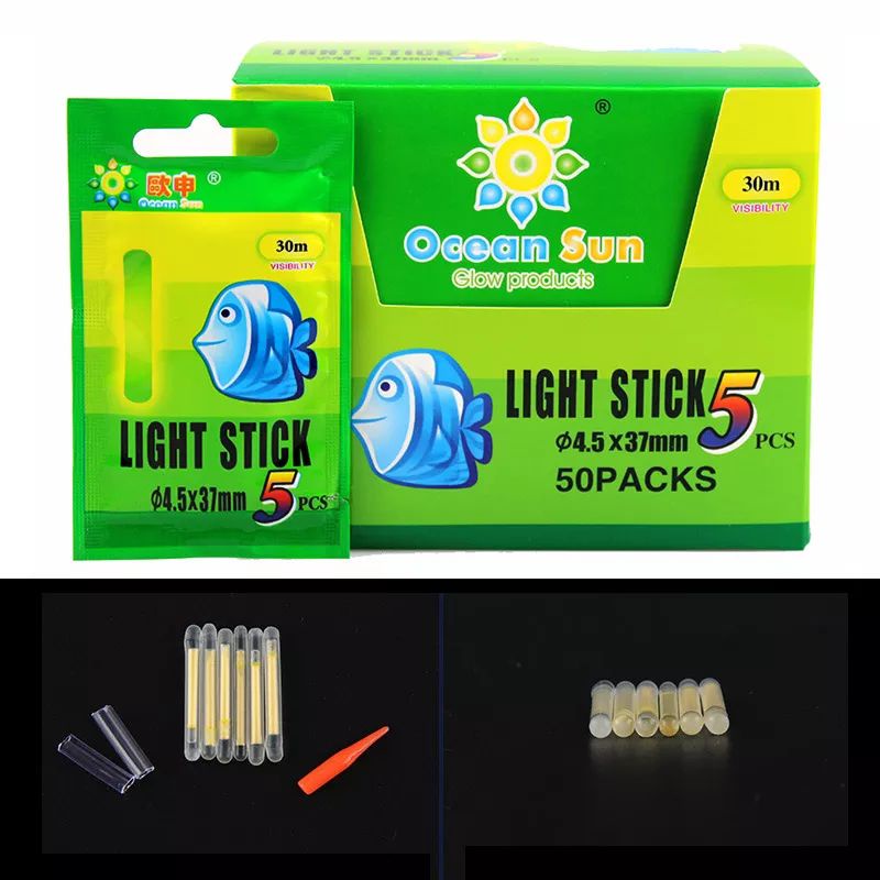 [BISA COD] 5 PCS Pelampung Pancing Neon Lampu Menyala Malam Hari Stick Tongkat | 15 meter, 30 meter