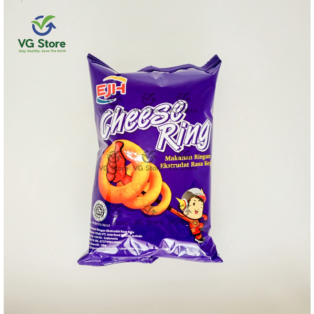 Jual Ciki Chiki Snack Makanan Ringan Cheese Ring Keju EJH 50g