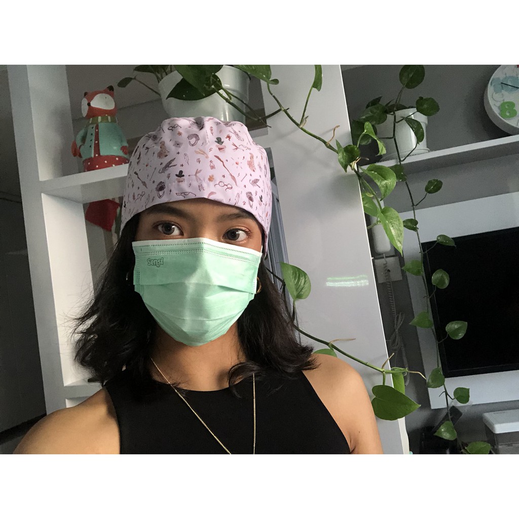 Cap motif Harry Potter pink - topi bedah, ok, seragam perawat, seragam medis - medtopia