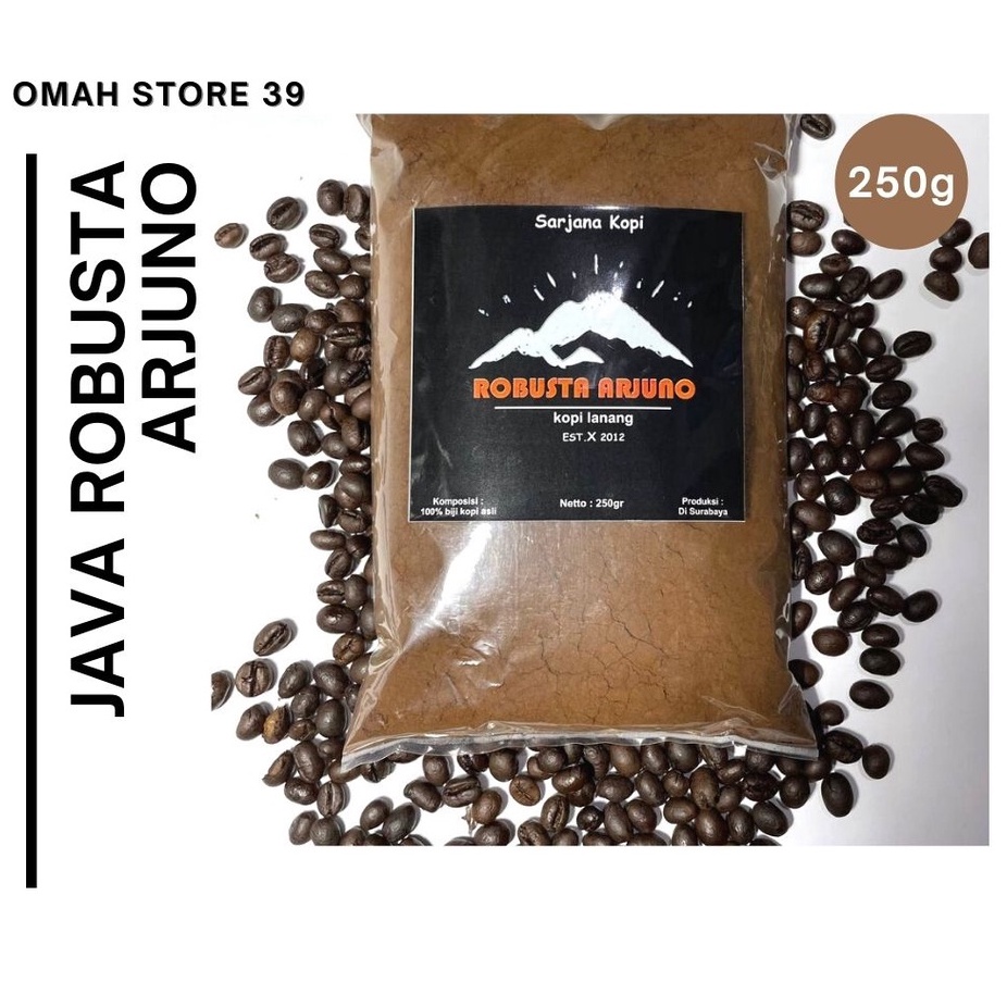 Kopi Bubuk Robusta Lanang Premium / Sarjana Kopi / 250gr