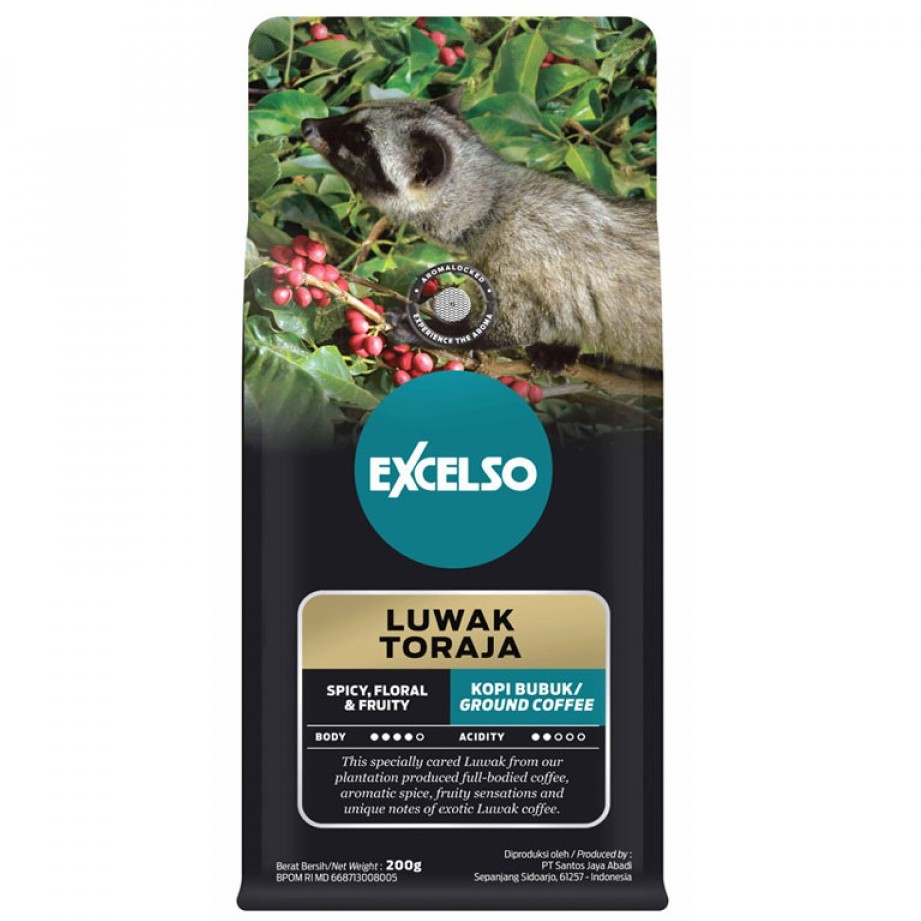 

Coffee Excelso luwak Toraja Bubuk 200gr