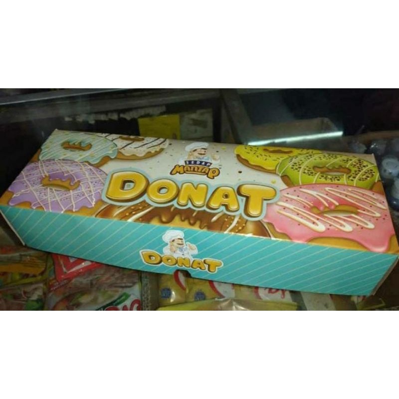 (10pcs) KarDus Donat Isi 3 - Box Dus Donat - Sedap Mantap 27x9,5x5,3 cm