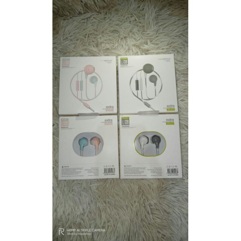 Earphone Music Extra Bass Stereo Headset Macaron U28