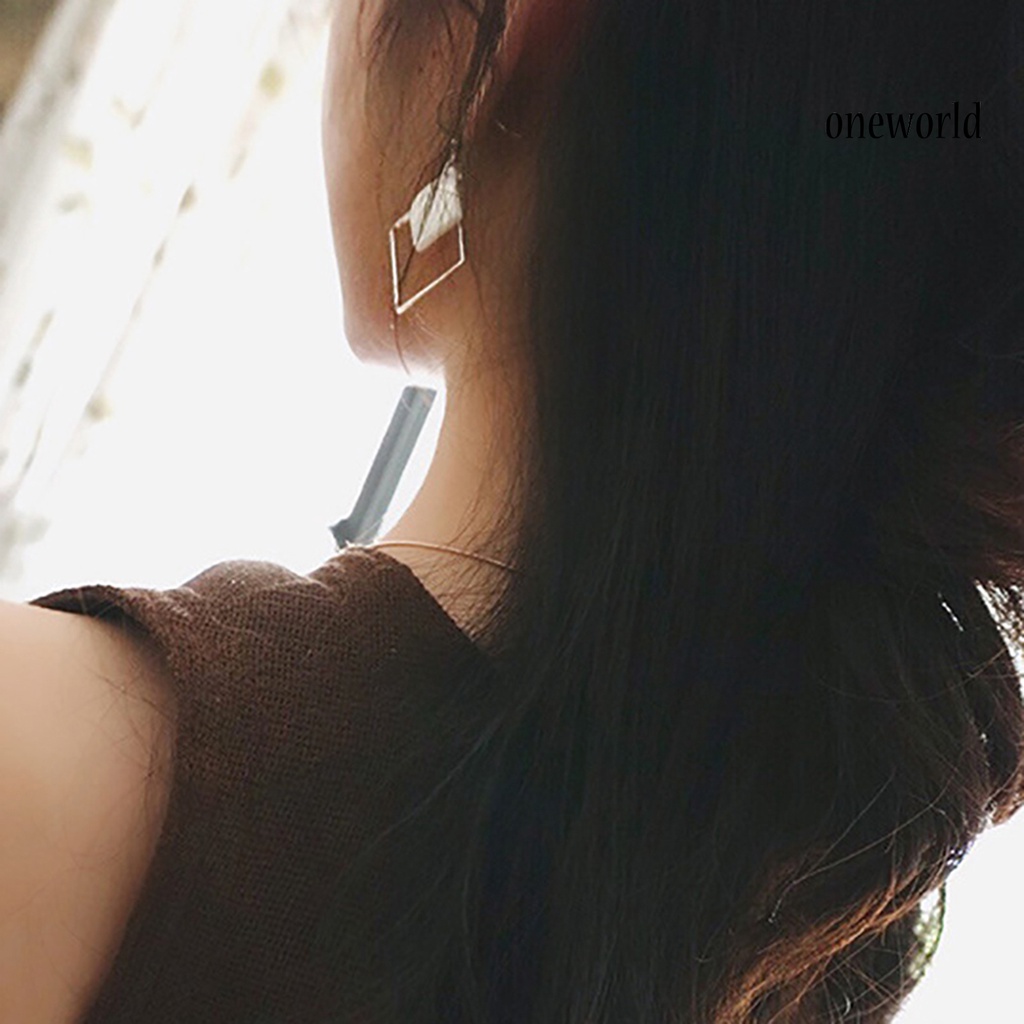 OW@ 1 Pair Ear Dangle Shell Pendant Comfortable Elegant Shell Pendant Fashion Earrings for Clubs