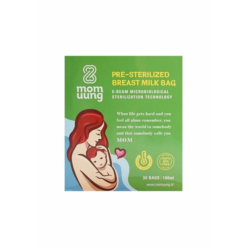 ASI BAG MOM UUNG/ Kantong ASI/ Pre-sterilized Breast Milk Bag/ 30 BAG/ 100 ML/ Momuung Samarinda Bpp