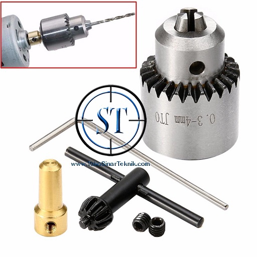 JT0 Micro Chuck Adaptor Multi 0.3 - 4mm Motor Electric Mini Drill Taper Mounted JT0