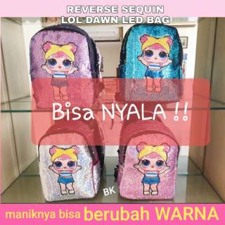 32001 2 UNICORN SEQUIN BAG RANSEL  SEKOLAH ANAK  TAS  