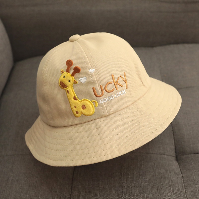 TOPI ANAK LUCKY GOODLUCK MODEL NELAYAN BUCKET HAT TOPI ANAK IMPORT-CREAM / BARU YAAAAA